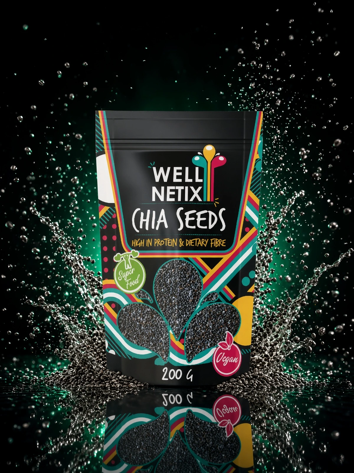 Wellnetix Chia Seeds 200g pouch
