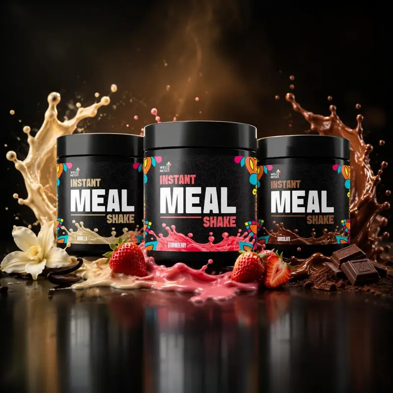 Instant meal shake trio